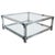 Midcentury Square Lucite Coffee Table With Chromed Metal Details For Sale - Image 9 of 9