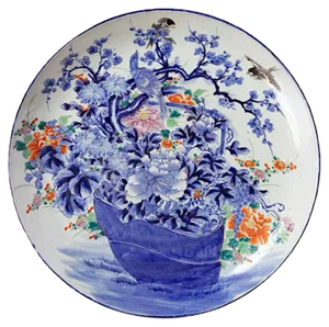 Antique Japanese Porcelain Plate, 1900s