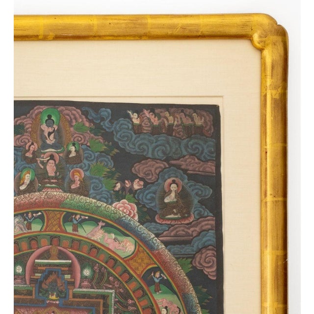 Early 20th Century Tibetan Buddhist Mandala Gouache on Paper For Sale - Image 5 of 7