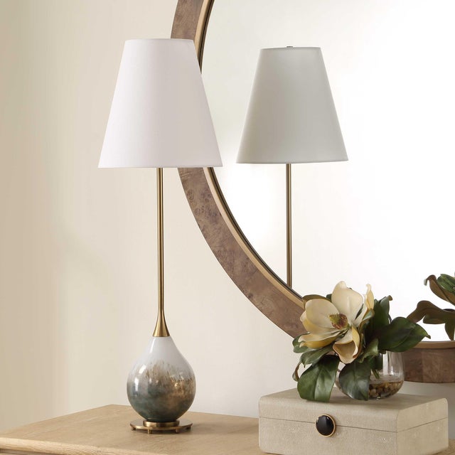 Modern Cardoni Smoke Buffet Lamp For Sale - Image 3 of 6
