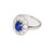 1950s 1.89 Carat Oval Kashmir Blue Sapphire & Diamond Platinum Art Deco Vintage Ring For Sale - Image 5 of 13