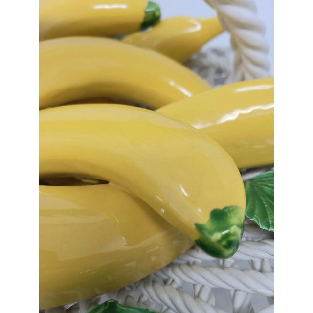 Vintage Italian Ceramic Basket of Bananas Made in Italy - For Sale - Image 9 of 13