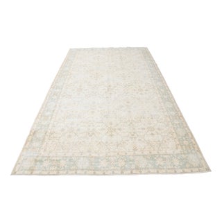 Vintage Wool & Cotton Rug For Sale