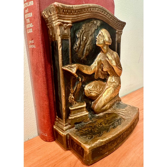 Armor Bronze Armor Bronze 1922 Pandora's Box Bookends For Sale - Image 4 of 18