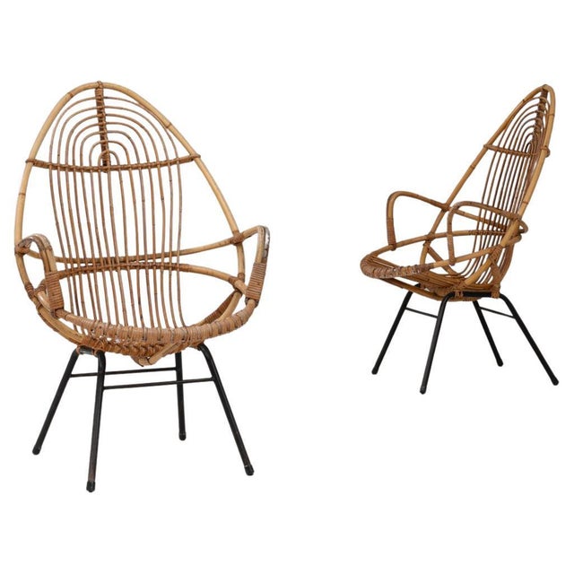 1960s French Bamboo Lounge Chairs - A Pair For Sale - Image 15 of 18