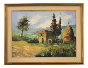 Italian Artist, Landscape, 1970s, Oil on Canvas, Framed