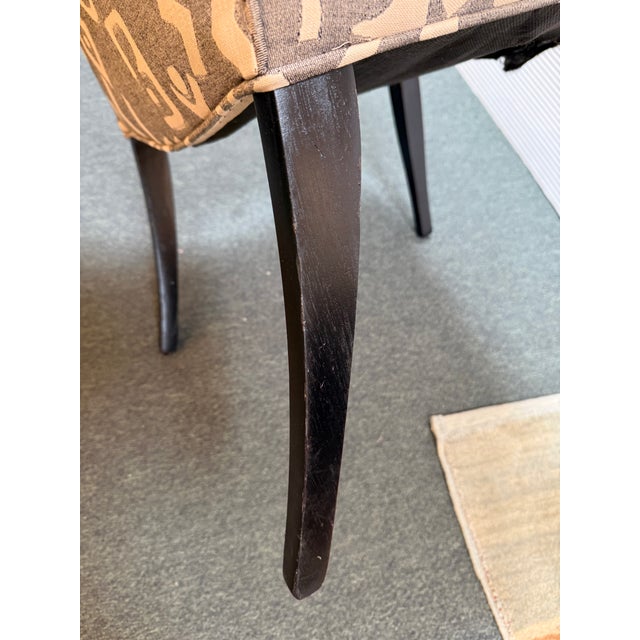 Hieorglycphic Upholstered Accent Chair For Sale - Image 11 of 12