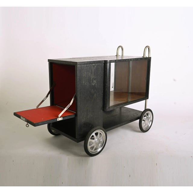 Vintage Art Deco Trolley Bar, 1930s For Sale - Image 4 of 10
