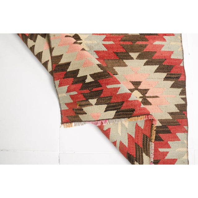 Turkish Anatolian Hallway Kilim Runner For Sale - Image 3 of 10