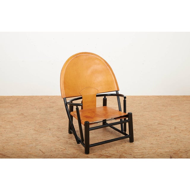 Leather Hoop G23 Armchair in Bentwood and Leather by Piero Palange & Werther Toffoloni for Germa, 1972 For Sale - Image 14 of 14