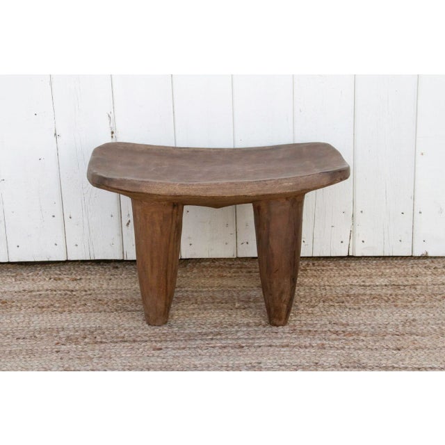 1960s Primitive Handcarved African Ceremonial Stool For Sale - Image 5 of 9
