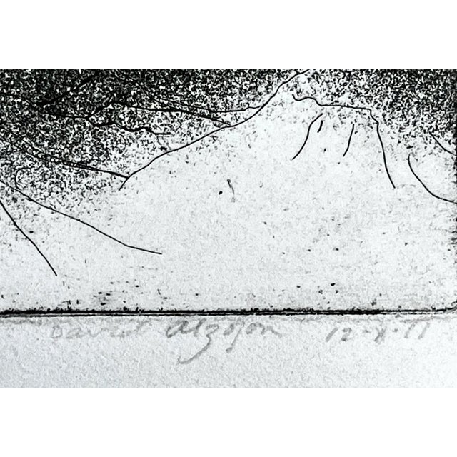 Paper Vintage Abstract Landscape Etching Artist Proof For Sale - Image 7 of 7