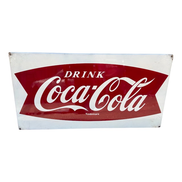 Vintage Coca-Cola Sign, 1950 For Sale