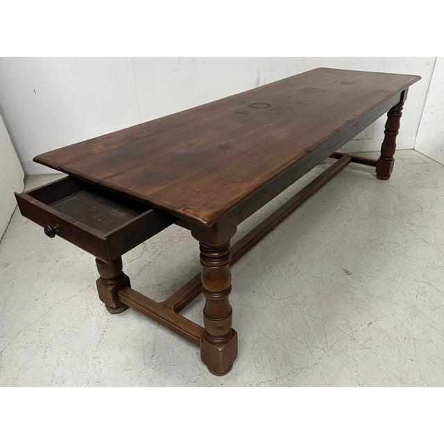 Large Antique Farmhouse Table in Beech, 1800s For Sale - Image 12 of 18