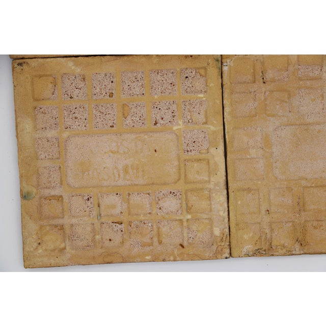 19th Century Set of Four Geometric Mediterranean Large Tiles, Portuguese For Sale - Image 11 of 13