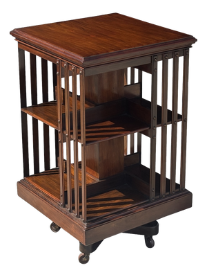 Antique Victorian Mahogany Revolving Bookcase, 1880
