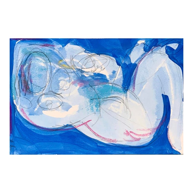 Enfold I, Acrylic, Pencil, Oil Crayon on Paper 9x6 Inches For Sale