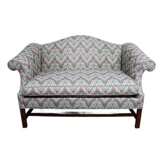Southwood Flame Stitch Upholstered Settee For Sale