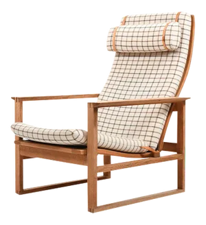 Oak Bm-2254 Sled Chair by Børge Mogensen for Fredericia
