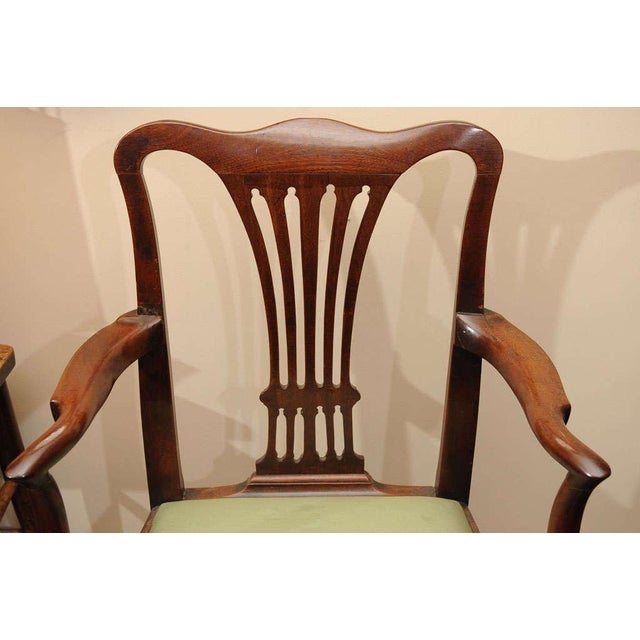 Wood Early 18th Century Vintage Georgian Mahogany Armchair For Sale - Image 7 of 8