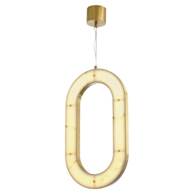 Gold Collection Orione Alabastro Chandelier in Metal and Crystal by Jago For Sale - Image 8 of 8