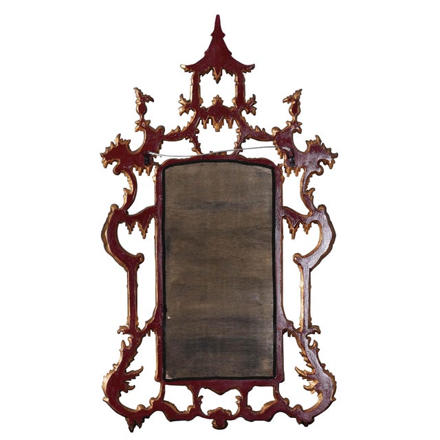 Chinese Chippendale Gold Leaf Mirror For Sale - Image 10 of 10