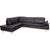 Modern Leather Corner Black Sofa with Manual Function by Ewald Schillig For Sale - Image 3 of 17