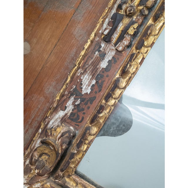 20th Century Baroque Revival Style Heavily Distressed Mirror For Sale - Image 9 of 12