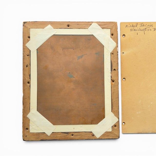 Antique Original Miniature Oil on Copper Portrait | Michel Jacobs, Washington d.c. c.1910 For Sale In Columbus - Image 6 of 11