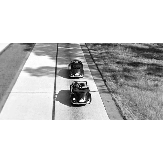 Traditional 3 Volkswagen Beetle on Street, Germany 1938, Printed Later 1938/2021 For Sale - Image 3 of 5