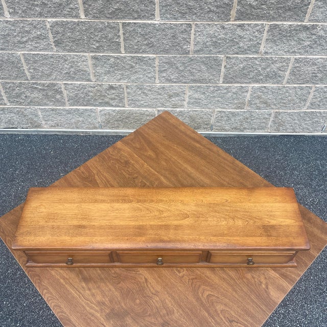 Wood Vintage Cushman Colonial Solid Maple 2 Drawer Dresser Topper or Jewelry Box For Sale - Image 7 of 12