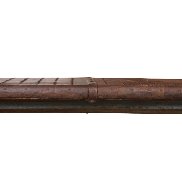 1900s Cast Iron Coffee Table With Metal Top For Sale - Image 4 of 11