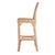 Flora 30 in. Seat Height Rattan Scalloped Edge Bar Stool with Back, Natural Rattan For Sale In Chicago - Image 6 of 9
