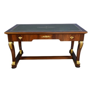 Egyptian Revival Style Mahogany Desk For Sale