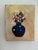 French Country Vintage Vibrant Vase of Flowers Artisan Canvas Painting For Sale - Image 3 of 4
