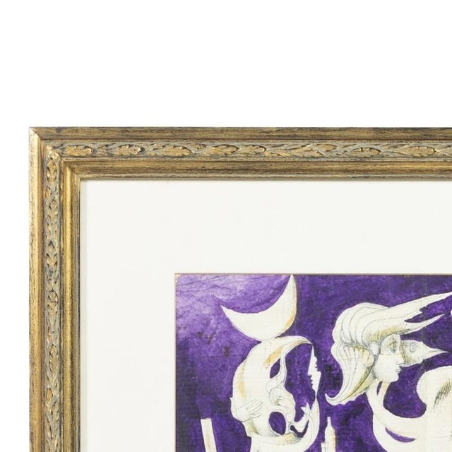 Painting - Cruzeiro Seixas. "Untitled", mixed media on paper. Signed. Dimensions: 36.5 cm x 52 cm.
