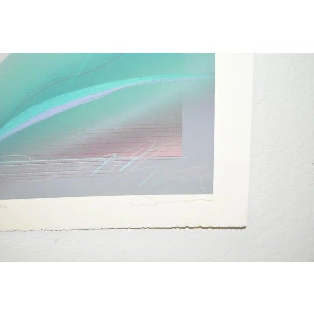 David Quinn "Dolphin A" Contemporary Abstract Lithograph For Sale - Image 5 of 5