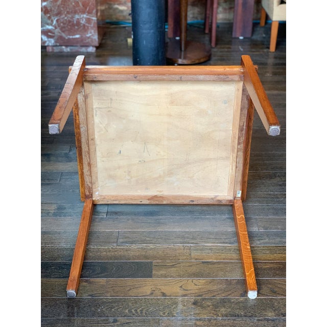 1940s French Modern Oak Side Table by René Gabriel For Sale - Image 15 of 15