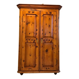 Antique Swiss Pine Wardrobe For Sale