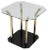 Italian Glass & Brass Side Table, 1970s For Sale
