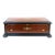 Swiss Ebonized Wood Trim Burl Walnut and Maple Inlaid Music Cylinder Box 1890s For Sale
