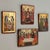 Byzantine Set of Four 19th Century Russian Devotional Icons Hand Painted on Wooden Panels For Sale - Image 3 of 18