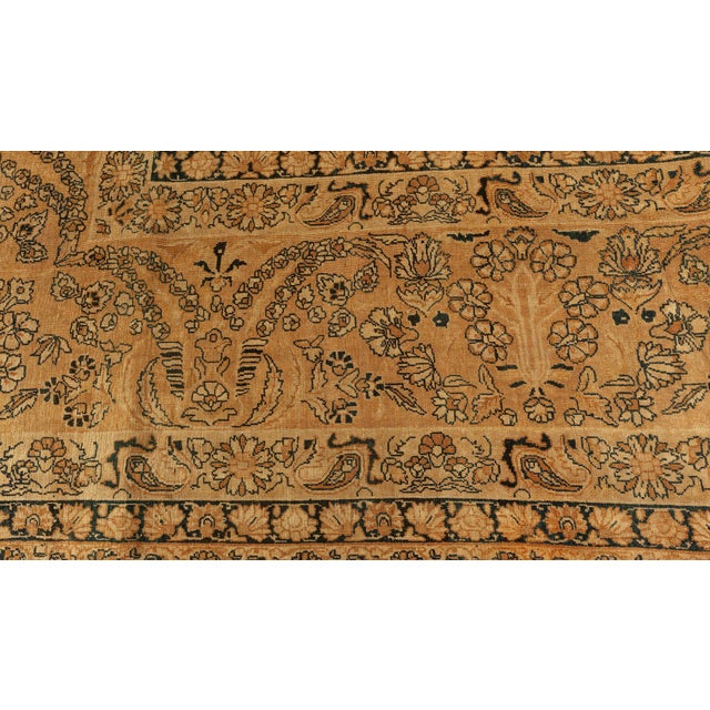 Early 20th Century Vintage Persian Kirman Camel Handwoven Wool Rug For Sale - Image 5 of 9