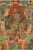 Late 19th Century 19th Century Tibetan Green Tara Thangka Painting on Cotton, Framed For Sale - Image 5 of 10