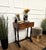 Beautiful antique Italian sewing table ideal as side or end table, characterized by typical beveled edge table top with...