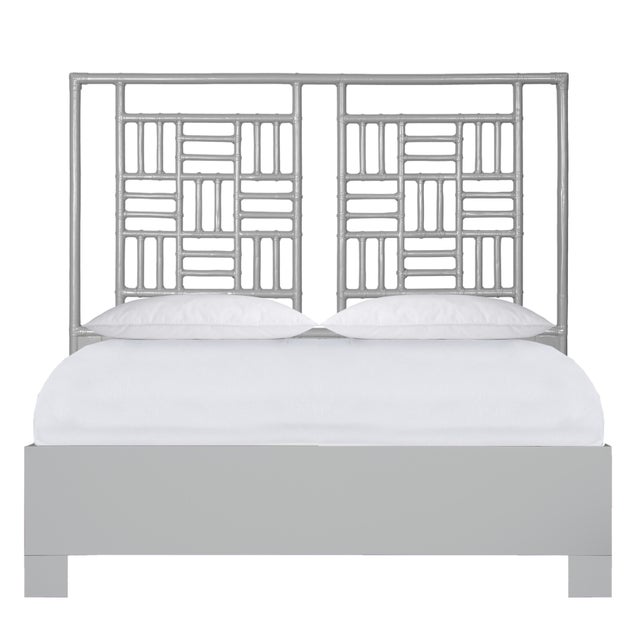 Finn Platform Bed Queen - Light Gray For Sale - Image 12 of 12