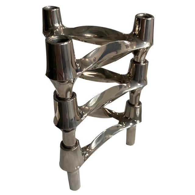 Modular Candleholders from BMF Nagel, 1970s, Set of 3 For Sale