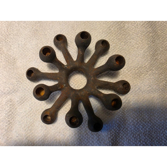 Vintage 1960s Danish Dansk Designs Quistgaard ‘Spider’ Cast Iron Candleholder, Atomic Era Style For Sale - Image 10 of 10