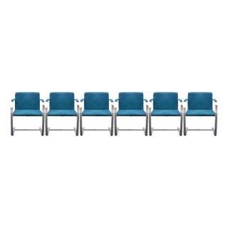 Brno Chairs by Mies van der Rohe for Knoll, 1970s, Set of 6 For Sale