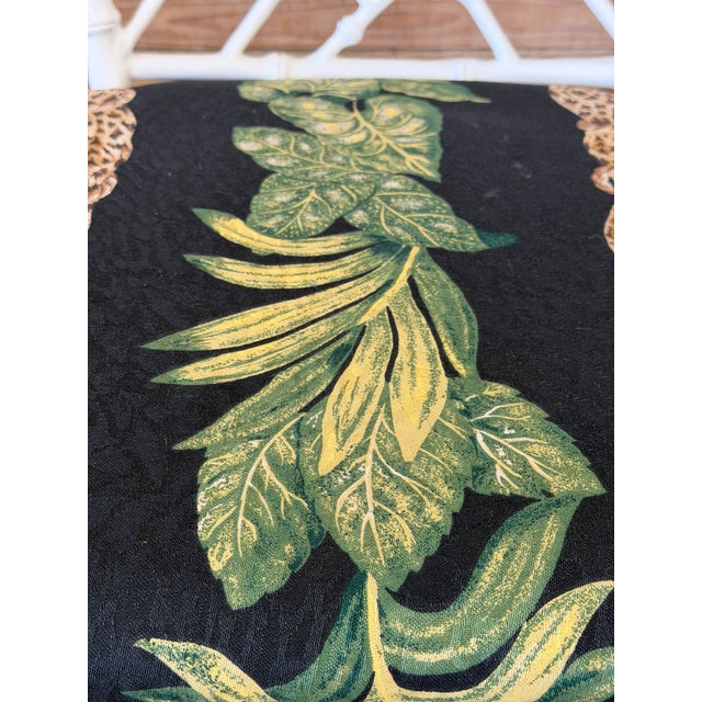 Vintage Regency Phyllis Morris Faux Bamboo Lattice Lounge Chair For Sale In Naples, FL - Image 6 of 10